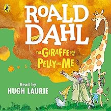 Book cover: giraffe, pelican, boy, and text by Roald Dahl.