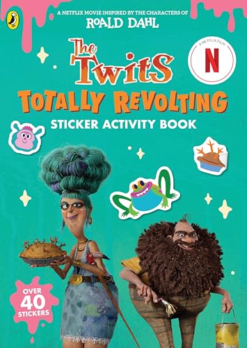 The Twits" sticker activity book cover with characters and stickers.
