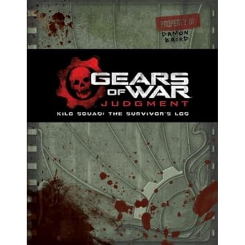 “Gears of War: Judgment” book cover with skull logo and blood splatter.