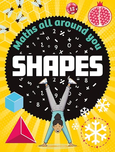 Book cover: "Maths All Around You: Shapes" with math symbols and figures.