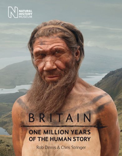 Book cover featuring a reconstruction of an ancient human face in Britain.