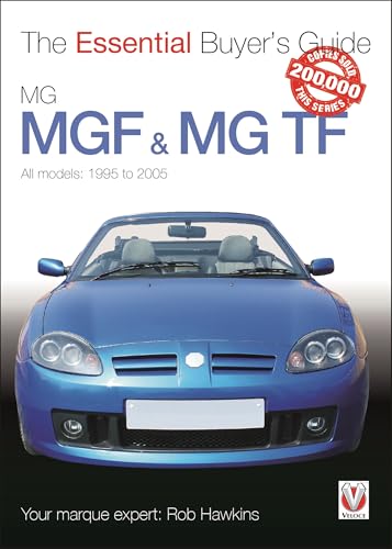 Book cover featuring a blue MG TF roadster, title “MGF & MG TF”.
