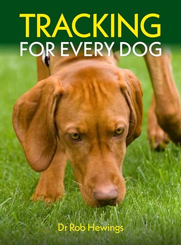Book cover featuring a brown dog sniffing grass, titled "Tracking For Every Dog".