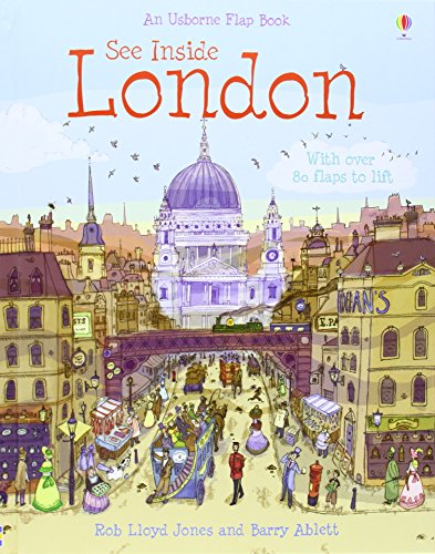 Children's book cover depicting a colorful, illustrated historical London scene.