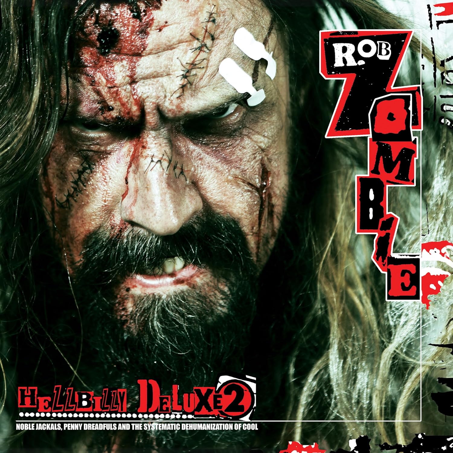 Rob Zombie album cover featuring a close-up of the artist’s face.