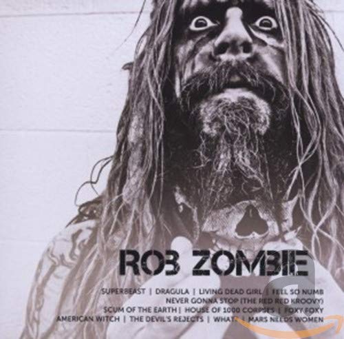 Rob Zombie album cover, close-up of a distorted, bearded face.