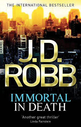 Book cover: "Immortal In Death: 3" by J.D. Robb, city skyline backdrop.