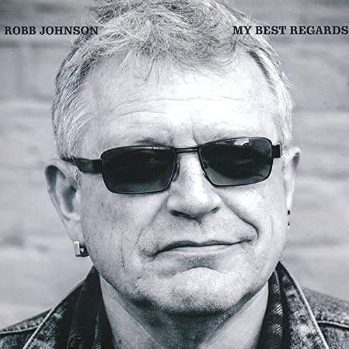 Black and white portrait of Robb Johnson wearing sunglasses, CD cover.