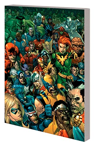 Comic book cover featuring a large group of Marvel superheroes and villains.