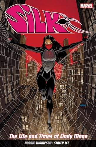 Silk comic book cover featuring a superheroine in a black and red suit.