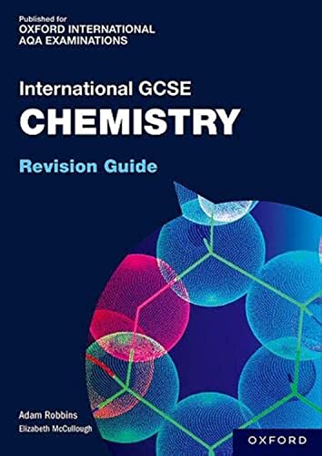 Chemistry revision guide with cover featuring scientific imagery, OxfordAQA branding.