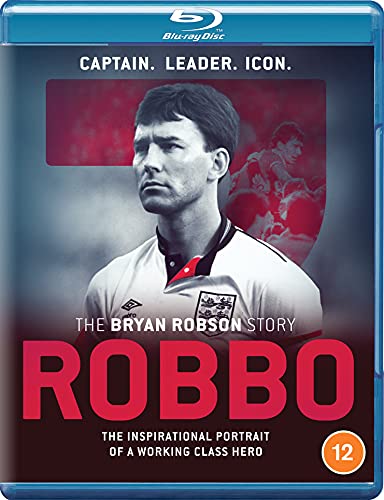 Blu-ray cover featuring footballer Bryan Robson in a black and white jersey.