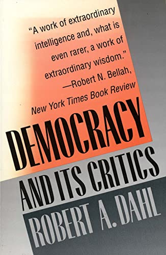 Book cover for "Democracy and Its Critics" by Robert A. Dahl.