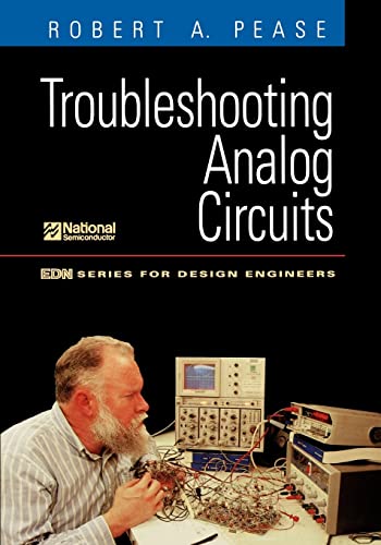 Book cover: "Troubleshooting Analog Circuits" with engineer and electronics.