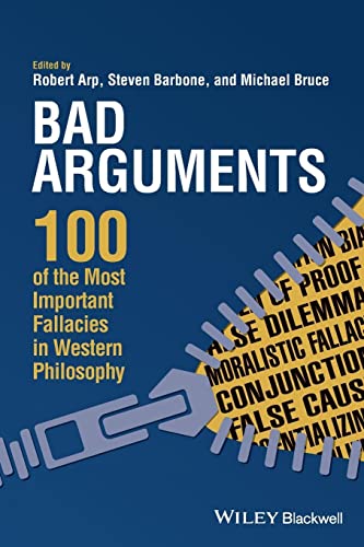 Book cover for "Bad Arguments" with a zipper and text fragments.