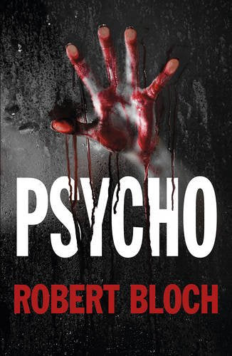 Book cover for "Psycho" featuring a bloody handprint and bold text.