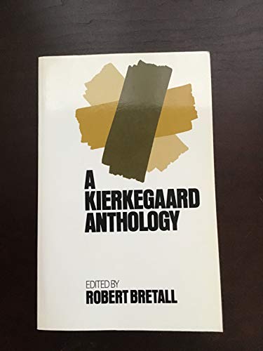 White book cover with abstract shapes and black text: "A Kierkegaard Anthology".