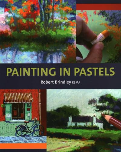 Book cover: "Painting in Pastels" with pastel art examples and hand.