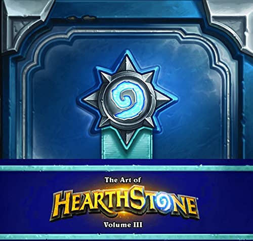 The Art of Hearthstone Volume III book cover featuring a blue stone emblem.