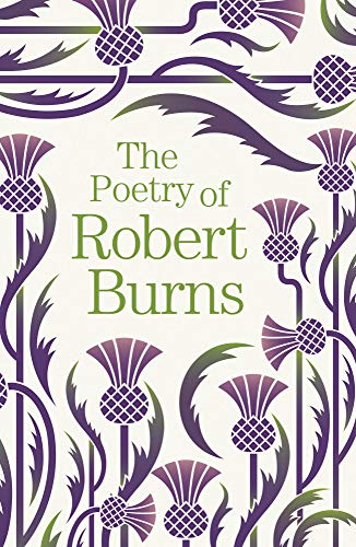 Book cover featuring purple thistles and the title "The Poetry of Robert Burns".