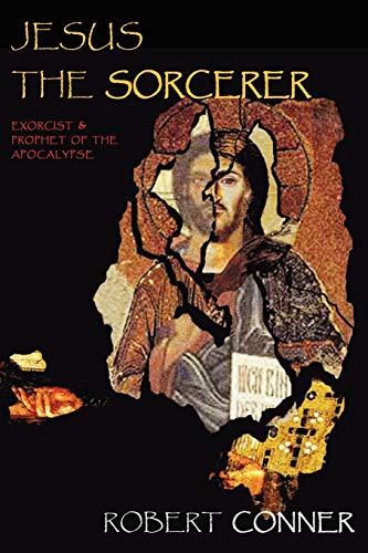 Book cover: "Jesus the Sorcerer" with a fragmented icon of Jesus.