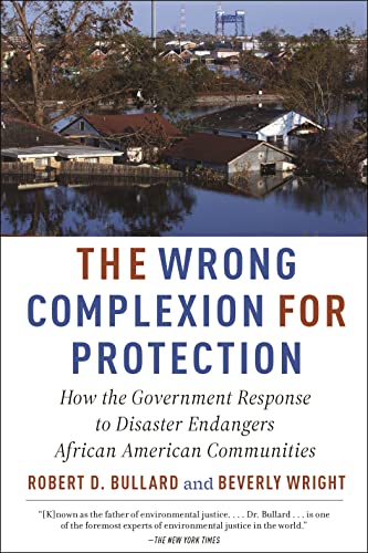 Book cover depicting flooded homes, titled “The Wrong Complexion for Protection.”