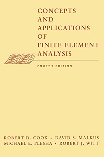Book cover: "Concepts and Applications of Finite Element Analysis," fourth edition.