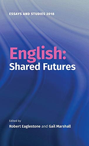 Book cover: "English: Shared Futures" with blue and pink abstract design.