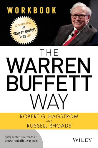 Book cover: "The Warren Buffett Way" workbook with portrait of Warren Buffett.