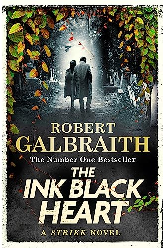 Book cover: couple in a graveyard, dark tones, foliage border.