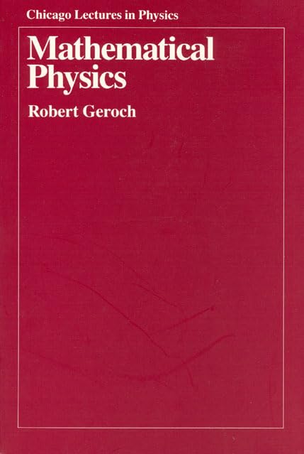 Red book cover with white text: "Mathematical Physics" by Robert Geroch.