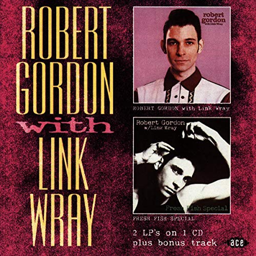 CD cover featuring Robert Gordon and Link Wray in red textured background.