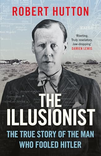 Book cover featuring a portrait of a man in a suit, with maps.