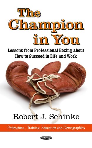 Book cover with brown boxing gloves and title "Champion in You".