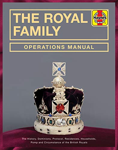 Book cover: "The Royal Family Operations Manual" featuring a jeweled crown.