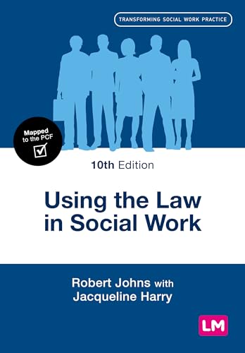 Book cover for Using the Law in Social Work featuring blue silhouettes of people.