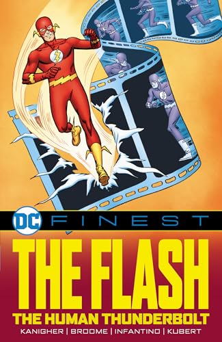 The Flash running, with filmstrip background, on a DC comic book cover.