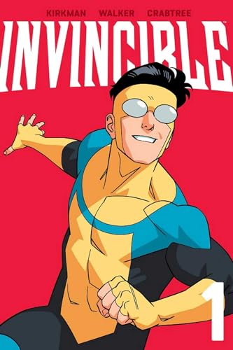 Comic book cover featuring a muscular superhero with yellow and blue suit.