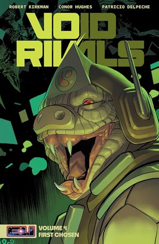 Comic book cover for Void Rivals Volume 4 featuring a reptilian alien in armor.