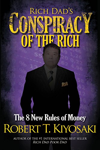 Book cover featuring Robert Kiyosaki with financial numbers in the background.