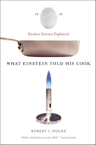 Book cover with egg, pan, flame, and title "What Einstein Told His Cook.