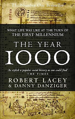 Book cover: "The Year 1000" with medieval manuscript imagery and large numerals.