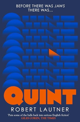 Book cover for Quint by Robert Lautner featuring blue geometric patterns and orange text.