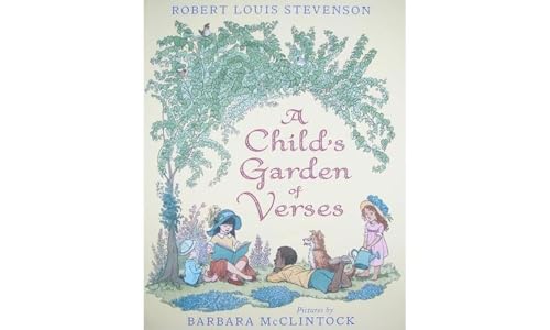 Book cover illustration of children and a dog in a garden under a tree.