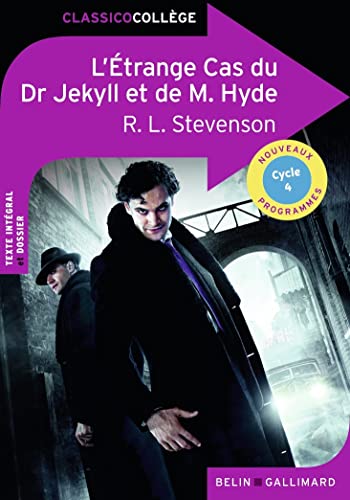 Book cover: "Strange Case of Dr. Jekyll and Mr. Hyde" with a shadowy figure.