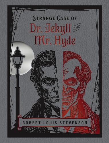 Book cover: split portrait of two men, streetlight, dark and gothic style.