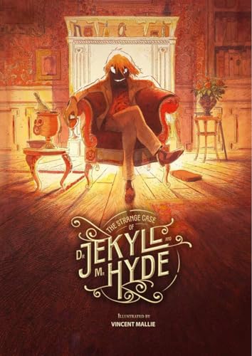 Book cover: illustrated man in a red chair, ornate room.