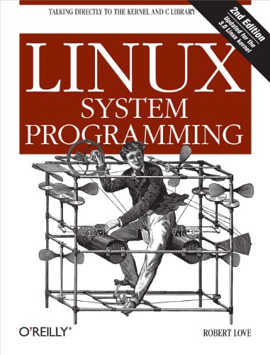 Book cover: "Linux System Programming" with a complex mechanical illustration.