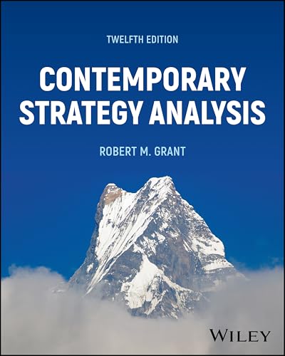 Book cover: “Contemporary Strategy Analysis,” twelfth edition, with mountain image.