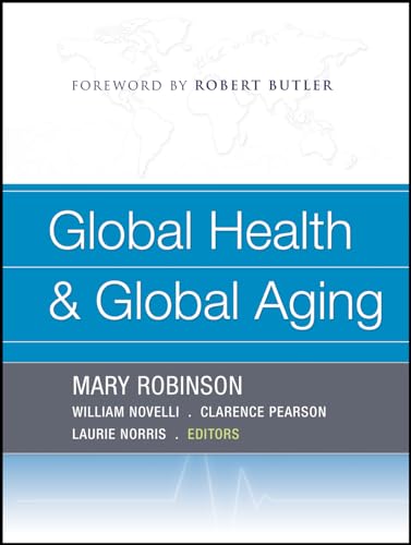 Book cover: “Global Health & Global Aging” with world map background.